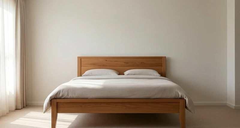 Bố trí đầu giường dựa tường vững chãi với đuôi giường chỉ hướng Tây Nam