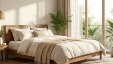 Phòng ngủ được bố trí chuẩn phong thủy với hướng giường ngủ hợp tuổi thìn đón vượng khí