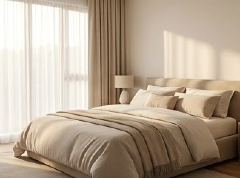 Quý Mùi 2003 hợp hướng nào: Hướng nhà và bàn thờ chuẩn 6 Giường ngủ êm ái với ga trải giường màu trung tính được đặt ở vị trí đón luồng khí tốt