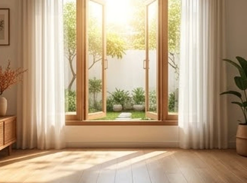 Tuổi Bính Tuất 2006: Cung mệnh, màu sắc và ứng dụng phong thủy 2 Cửa sổ mở ra khu vườn đón ánh nắng buổi sáng sớm, phù hợp với hệ thống hướng Đông Tứ Mệnh