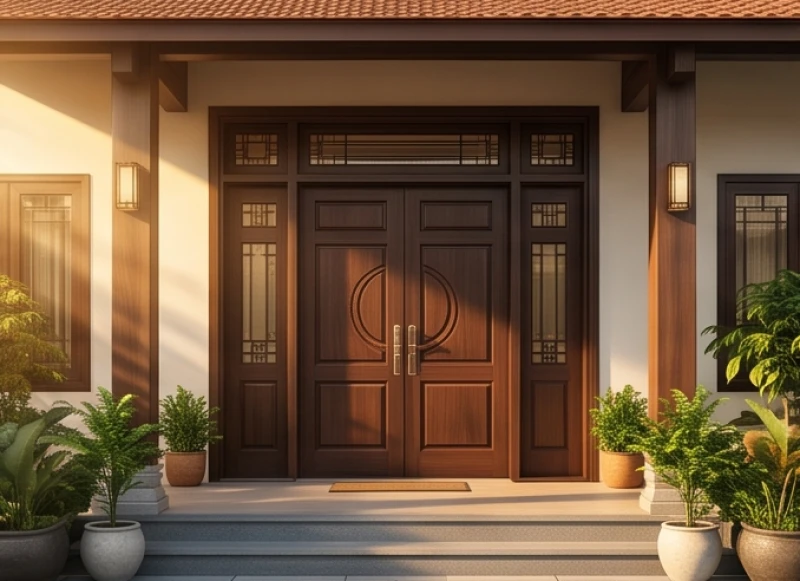 Mặt tiền ngôi nhà hướng Tây Bắc đón luồng sinh khí mạnh mẽ dồi dào tài lộc