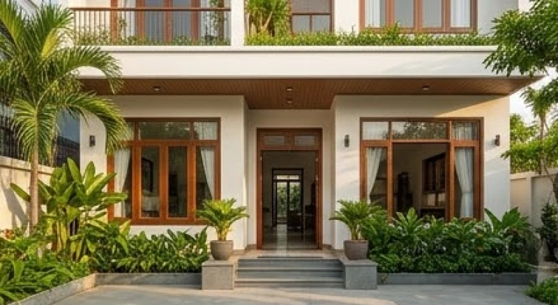 Đinh Hợi 1947 hợp hướng nào: Hướng nhà, bàn thờ và mẹo hóa giải 1 Mặt tiền ngôi nhà ngập tràn ánh sáng tự nhiên được thiết kế theo hướng cát lợi cho tuổi Đinh Hợi