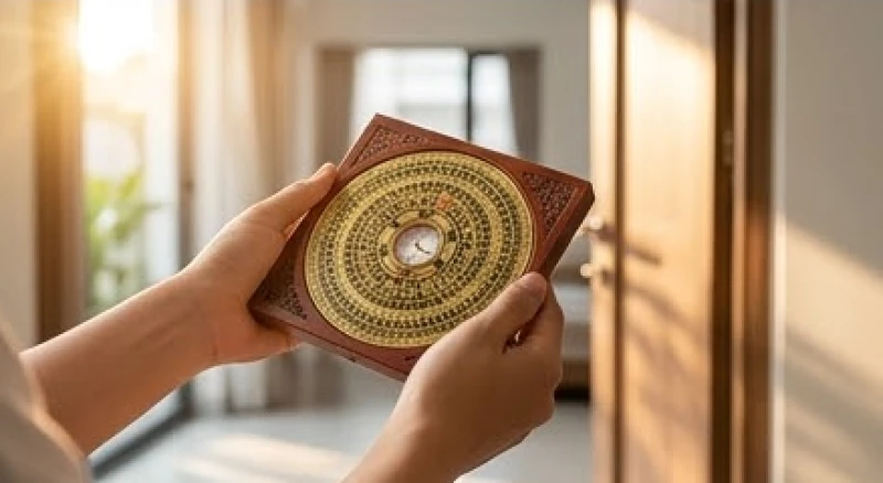 Sử dụng la bàn phong thủy để xác định hướng nhà Sinh Khí và Thiên Y cho tuổi Nhâm Tuất