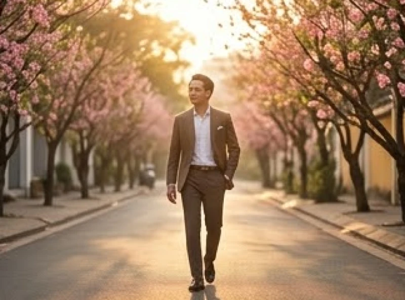 Gia chủ tuổi Mão chọn người xông đất năm 2027: theo từng nạp âm 8 Vị khách đi bộ dưới nắng sớm mùa xuân từ hướng có trường khí tốt lành nhất