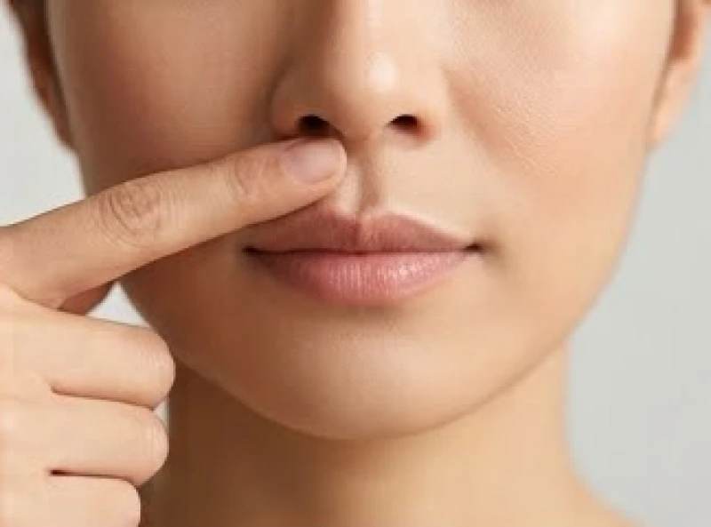 Vị trí huyệt Thủy câu nằm ở 1/3 trên của rãnh nhân trung người phụ nữ