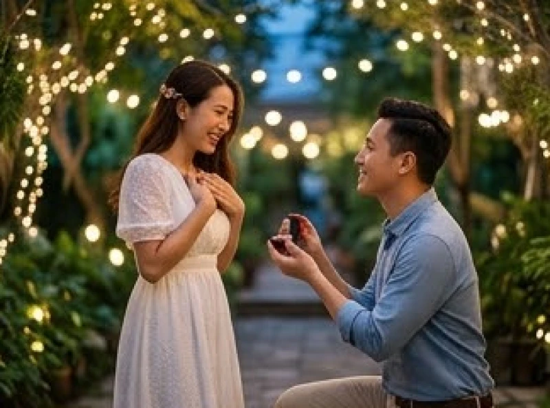 Khoảnh khắc cầu hôn lãng mạn minh chứng cho cát tinh báo hiệu hỷ sự và tình duyên đơm hoa