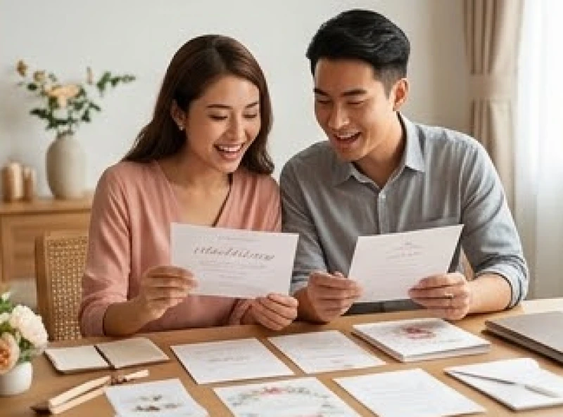 Tình duyên tuổi Dậu năm 2027: Tháng cát hỷ và hóa giải gia đạo 6 Cô dâu chú rể tương lai đang cùng nhau chọn mẫu thiệp cưới và lên kế hoạch cho ngày trọng đại