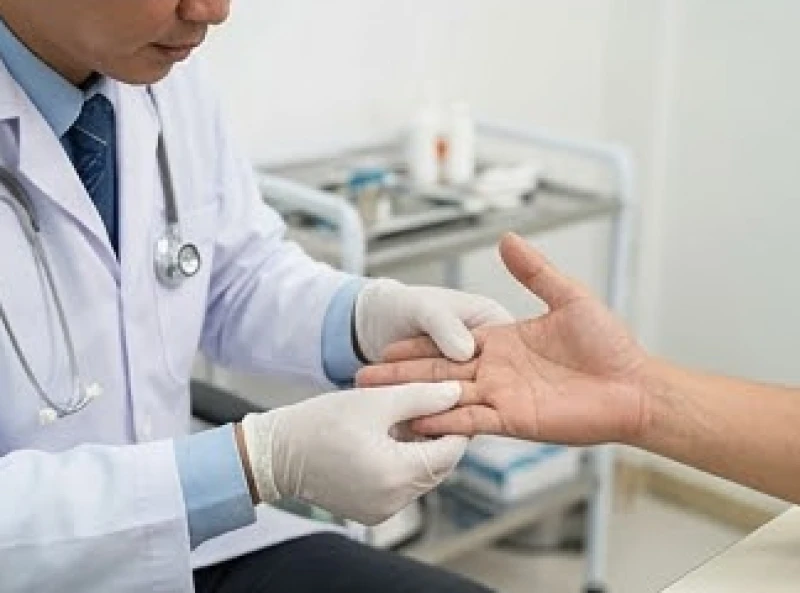 Ngón út không chạm đốt ngón áp út: Tướng số và phân biệt y khoa 8 Bác sĩ đang kiểm tra tình trạng co cứng tại gốc ngón út của bệnh nhân