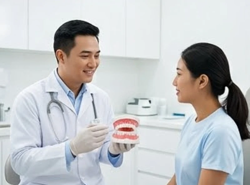 Mơ thấy rụng răng không chảy máu: Điềm báo và mẹo hóa giải 9 Bác sĩ nha khoa đang tận tình thăm khám và tư vấn trực tiếp cho nữ bệnh nhân tại phòng khám