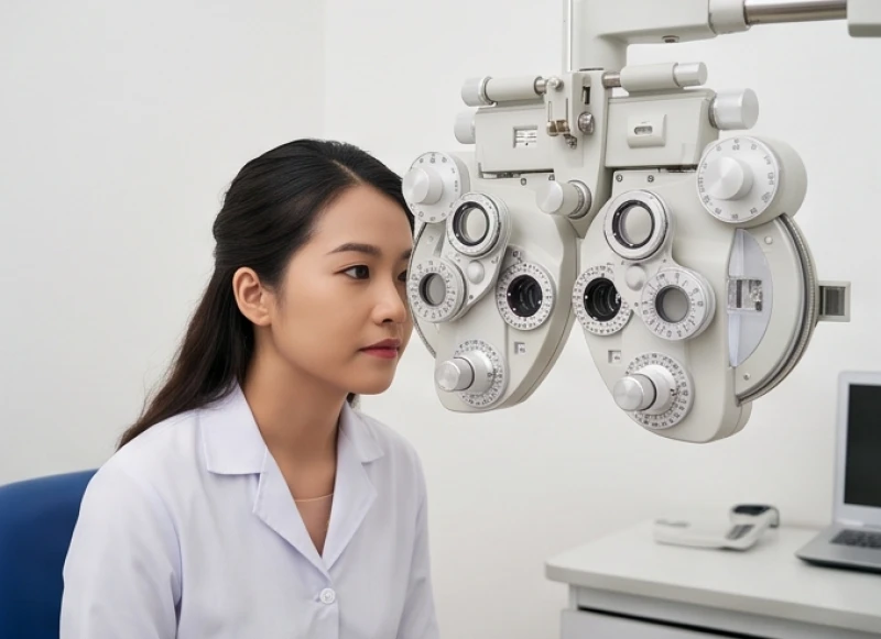 Khám nhãn khoa định kỳ để kiểm tra đáy mắt và phòng ngừa suy giảm thị lực do ánh sáng xanh.
