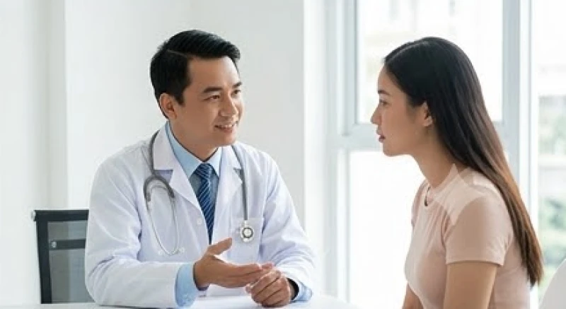 Cách để không gặp ác mộng: Vệ sinh giấc ngủ và xử lý tức thì 8 Bác sĩ chuyên khoa đang tư vấn và đánh giá tình trạng rối loạn giấc ngủ cho bệnh nhân tại phòng khám