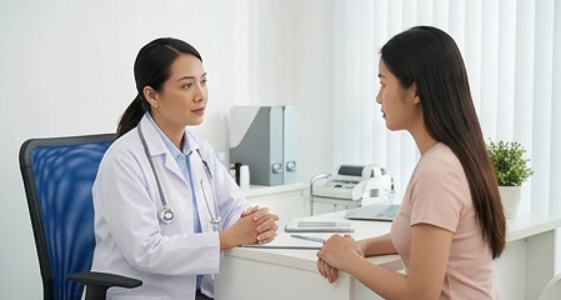 Mơ thấy băng vệ sinh dính máu: Điềm báo, y khoa và con số 6 Bác sĩ đang ân cần tư vấn sức khỏe sinh sản cho một nữ bệnh nhân tại phòng khám