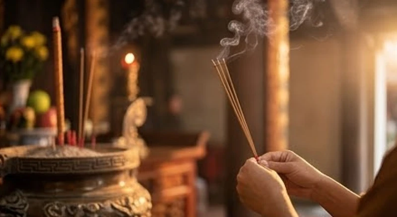 Văn khấn xin lộc Quốc Mẫu Tây Thiên: Sắm lễ & Bài khấn làm ăn 2 Tín đồ thành tâm khấn bái xin lộc buôn bán tại đền Quốc Mẫu Tây Thiên