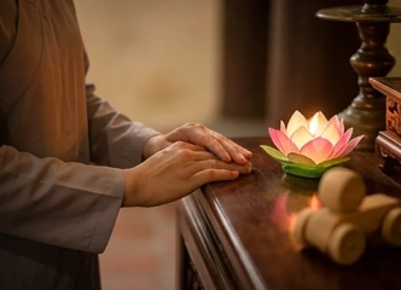 Văn khấn cầu siêu cho thai nhi tại chùa: Cách sắm lễ và thủ tục 8 Ánh nến ấm áp thắp sáng không gian ban thờ vong, mang theo lời tâm tình dỗ dành của cha mẹ