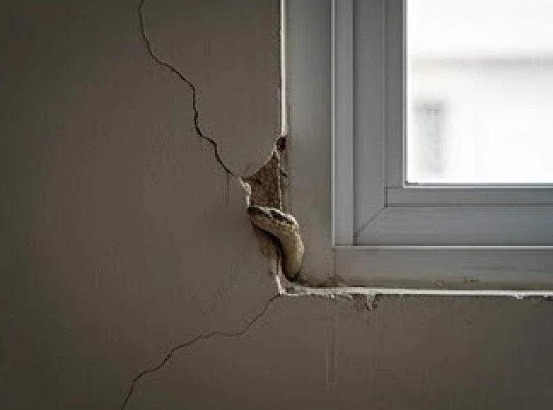 Rắn xâm nhập vào nhà qua các khe nứt ở tường hoặc cửa sổ chưa được đóng kín