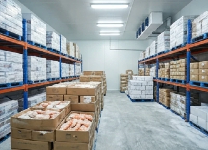 Kho lạnh bảo quản thủy hải sản quy mô lớn với nhiệt độ cực thấp đại diện cho môi trường thuộc hành Thủy