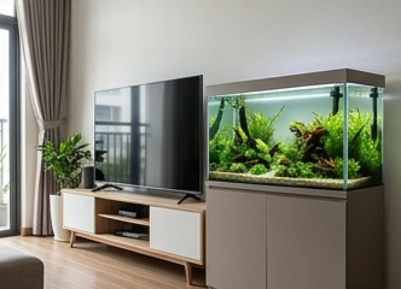 Bể cá phong thủy tuổi Ngọ: Định vị hướng luồng nước và ngũ hành 9 Khoảng trống an toàn 1 mét giữa bể cá và khu vực thiết bị điện tử