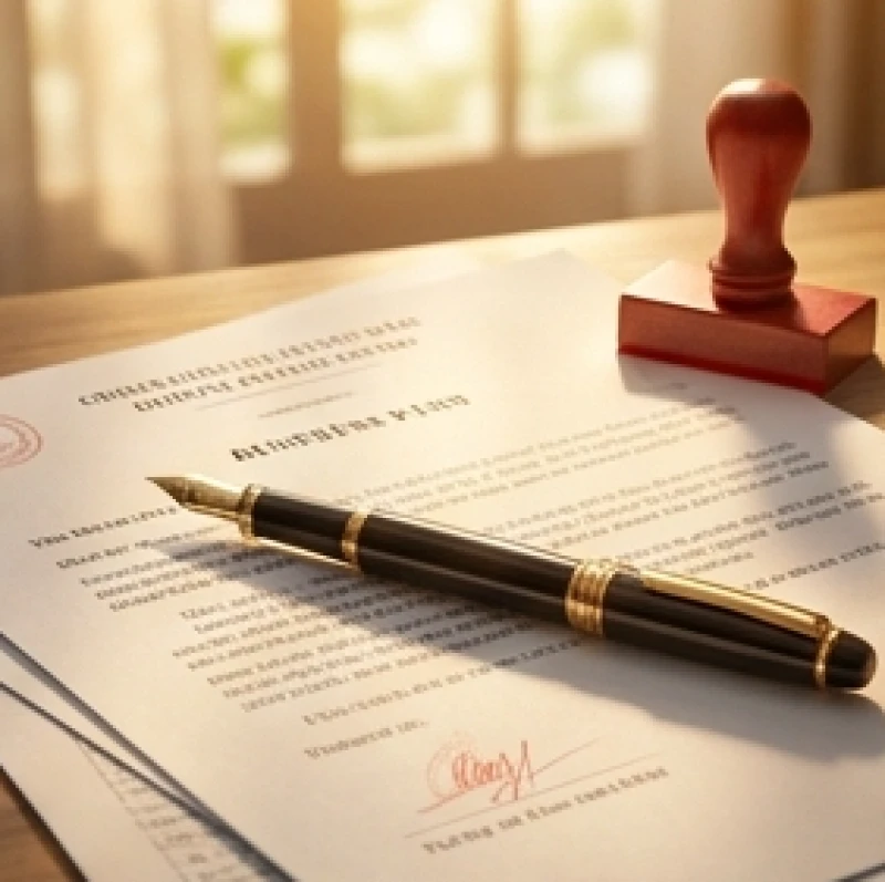 Tử vi tuổi Tân Mùi 1991 năm 2027: Lịch 12 tháng & giải Thái Tuế 6 Con dấu và cây bút ký trên hồ sơ công việc tượng trưng cho những cơ hội thăng tiến mới