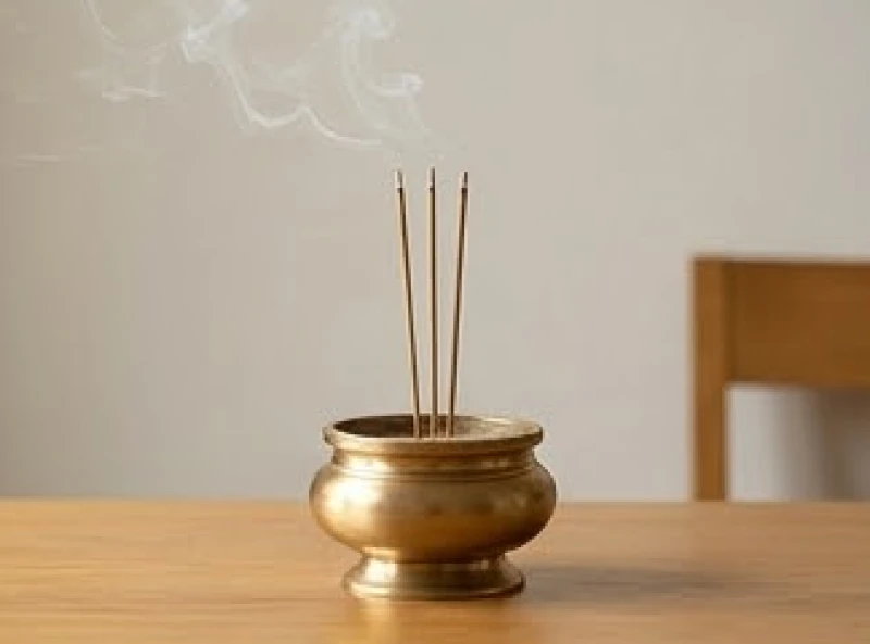 Văn khấn sám hối oan gia trái chủ: Bản chuẩn và sắm lễ tại gia 5 Lư hương đồng trên ban thờ Phật tỏa khói trầm hương dịu nhẹ, không có vàng mã