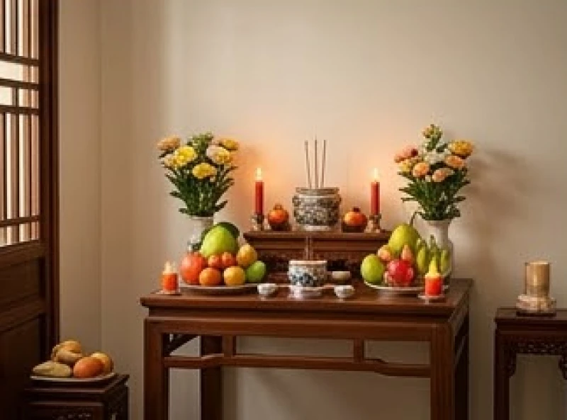 Văn khấn Tết Trung Thu: Trọn bộ bài cúng và trình tự làm lễ 9 Không gian bàn lễ được giữ gìn sạch sẽ, yên tĩnh, đảm bảo sự thanh khiết tuyệt đối cho đồ dâng cúng
