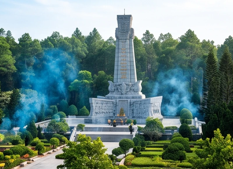 Văn khấn tại đài tưởng niệm liệt sĩ: Bài cúng chuẩn nghi lễ 1 Không gian đài tưởng niệm liệt sĩ rộng lớn trang nghiêm với làn khói hương lan tỏa