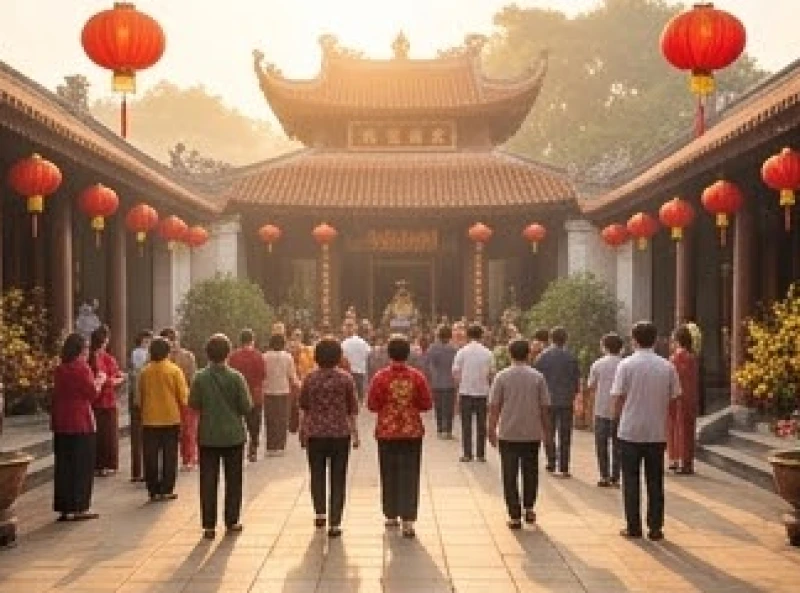 Không gian nhộn nhịp người hành hương đổ về Đền Bà Chúa Kho trong những dịp đầu xuân năm mới