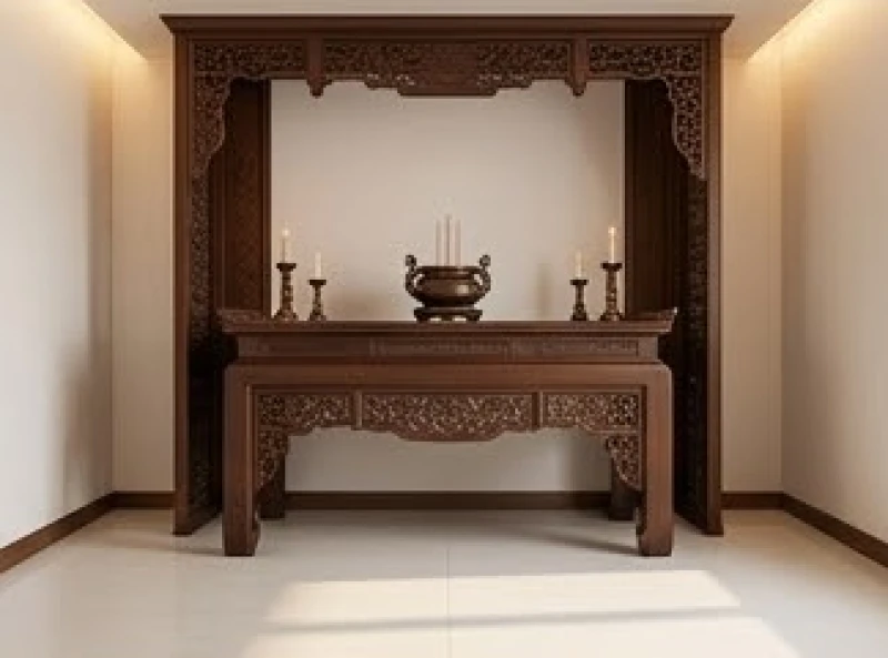 Canh Thân 1980 hợp hướng nào: Bảng tra Nam Nữ & Cách hóa giải 7 Bàn thờ gia tiên gỗ chạm khắc tinh xảo đặt ở nơi thanh tịnh với khoảng minh đường rộng rãi