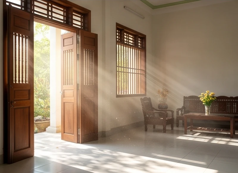 Bìm bịp kêu là điềm gì: Giải mã theo khung giờ và cách hóa giải 9 Mở toang cửa chính và cửa sổ đón ánh sáng mặt trời để xua tan âm khí