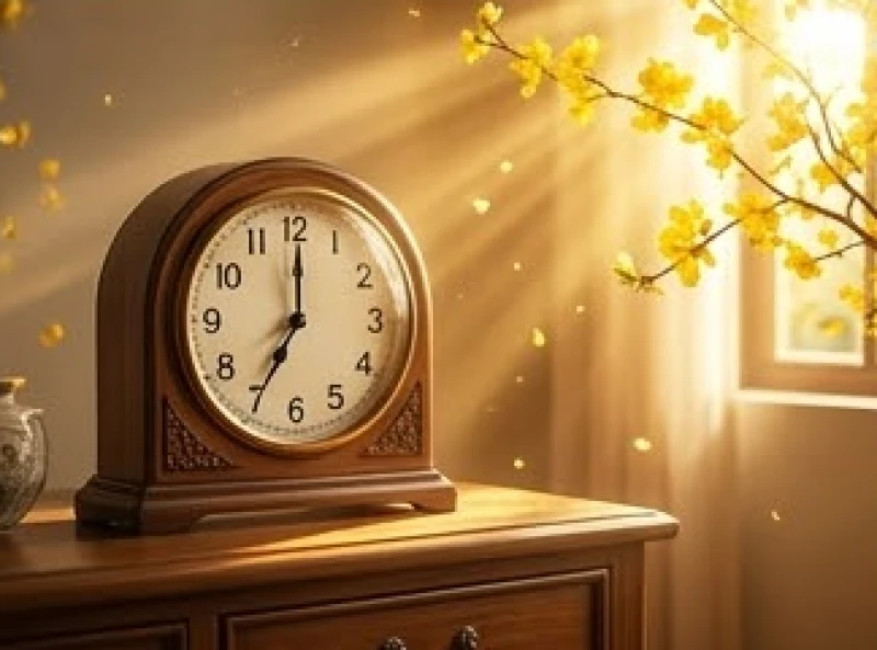 Ánh nắng mai rực rỡ chiếu qua khung cửa sổ báo hiệu một ngày mùng 1 Tết tràn ngập vượng khí và lộc tài