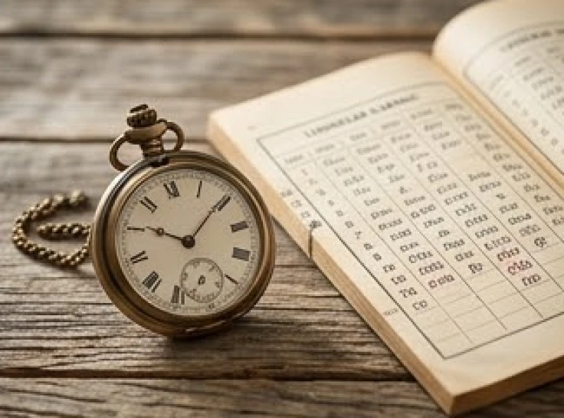 Giờ hoàng đạo hợp tuổi Ngọ: cách tra cứu chuẩn theo từng can chi 2 Chiếc đồng hồ cổ điển đặt cạnh cuốn lịch vạn niên mở ra tại ngày tốt