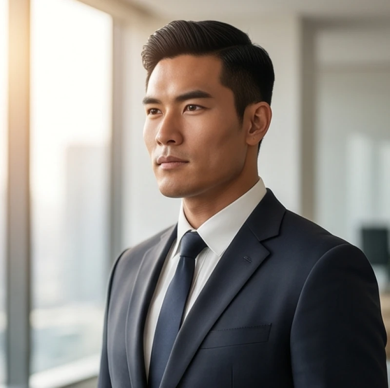 Cách xem tướng một người: Trình tự quan sát và ứng dụng thực tế 3 Nam giới sở hữu khuôn mặt chữ điền với phần xương hàm mở rộng và vầng trán vuông vức cương nghị