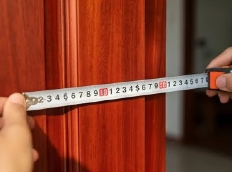 Bính Tuất 1946 hợp hướng nào: Bố trí nhà ở & hóa giải hướng xấu 4 Thước lỗ ban kéo ngang qua khung cửa chính bằng gỗ gõ đỏ để đo khoảng lọt lòng