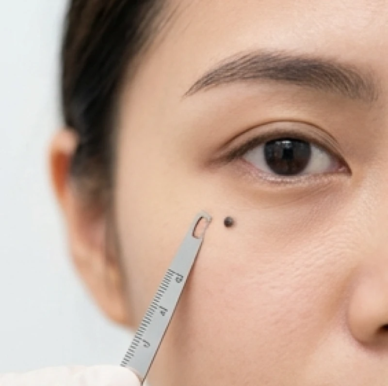 Nốt ruồi lệ: Giải mã tướng số, chi phí và cách tẩy an toàn 5 Đánh giá và đo lường kích thước nốt ruồi lệ bằng thước y tế trước khi tẩy