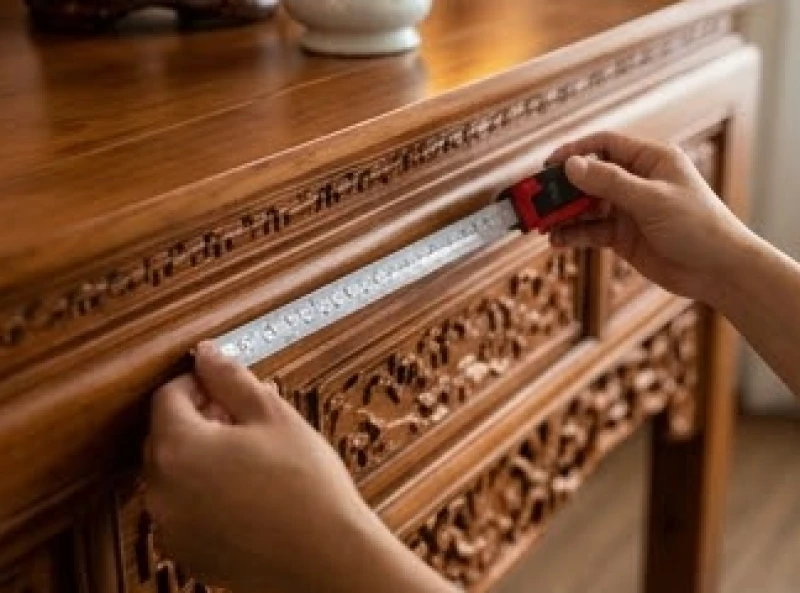 Hướng bàn thờ hợp tuổi Dậu: Bảng tra cứu Nam Nữ & cách hóa giải 8 Dùng thước Lỗ Ban Âm phần 38.8cm để đo chiều rộng chuẩn cho án gian thờ