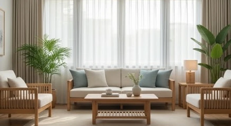 Không gian phòng khách yên tĩnh với ánh sáng nhẹ nhàng mang lại cảm giác thư thái và xoa dịu những căng thẳng
