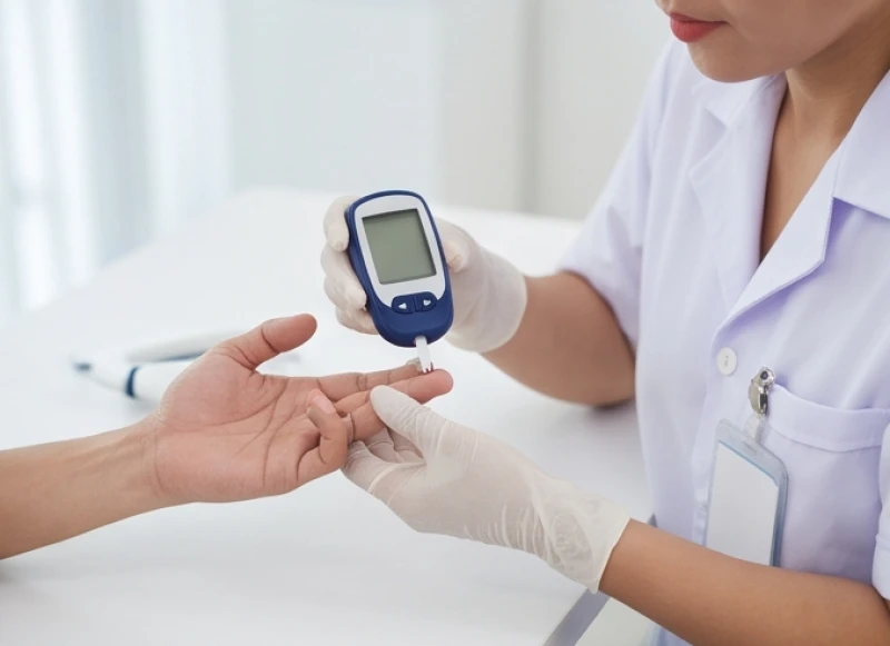 Sức khỏe tuổi Tỵ năm 2026: Phác đồ y khoa và lịch khám 7 Nhân viên y tế tiến hành lấy mẫu máu xét nghiệm chỉ số đường huyết cho bệnh nhân