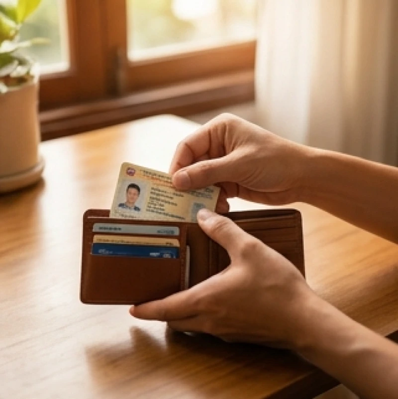 Mơ thấy cảnh sát giao thông: Điềm báo, tâm lý & cách hóa giải 7 Ví da mở ra để lộ căn cước công dân và giấy phép lái xe cùng các loại giấy tờ cá nhân khác
