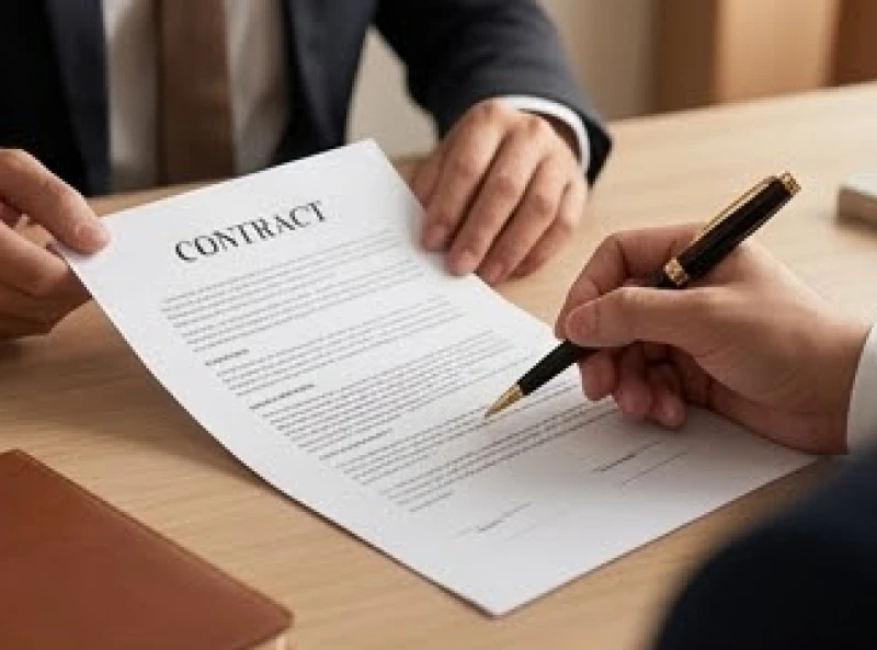 Nữ doanh nhân đọc kỹ các điều khoản trong văn bản giấy tờ trước khi đặt bút ký kết hợp đồng