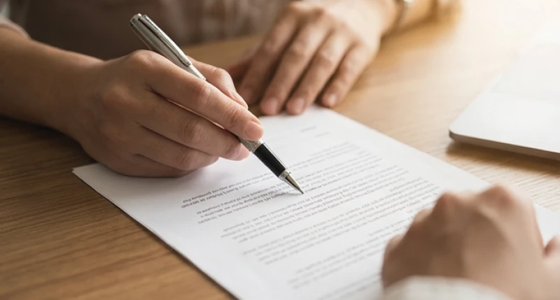 Tử vi tuổi Tỵ năm 2027: chi tiết vận hạn và trình tự cúng sao 12 Người phụ nữ cẩn thận dùng bút dò theo từng dòng chữ trên tập tài liệu hợp đồng