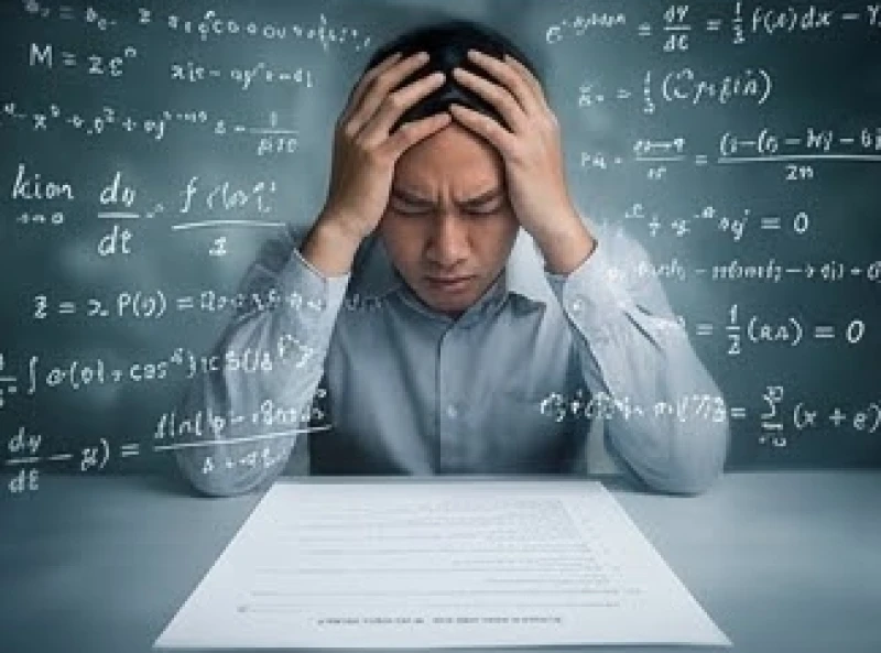 Mơ thấy làm bài kiểm tra: Ý nghĩa theo môn học & mẹo xả stress 8 Sự bế tắc khi đối mặt với những phương trình toán học phức tạp trên giấy thi