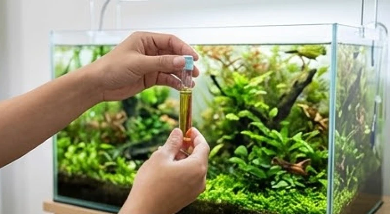 Cá chết là điềm gì: Giải mã điềm báo, cách hóa giải và số may mắn 3 Người nuôi dùng dụng cụ đo nồng độ pH và Amoniac để kiểm tra môi trường nước bên trong bể cá