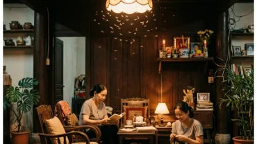 Đàn côn trùng bu quanh bóng đèn phòng khách minh họa cho việc kiến cánh bay vào nhà là điềm gì theo phong thủy