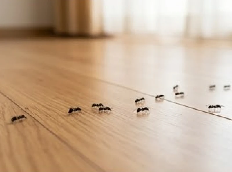 Kiến làm tổ trong nhà là điềm gì: Luận vị trí & mẹo đuổi an toàn 4 Đàn kiến đen hiền hòa di chuyển trên sàn nhà mang theo ý nghĩa tích cực về tài lộc và sự xuất hiện của quý nhân