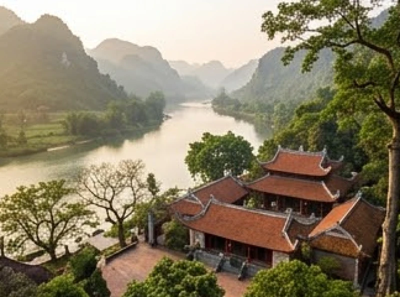 Văn khấn Đền Đông Cuông: Trình tự dâng lễ và bài cúng từng ban 1 Ngôi đền Đông Cuông truyền thống nằm nép mình tĩnh lặng bên bờ sông Hồng hùng vĩ