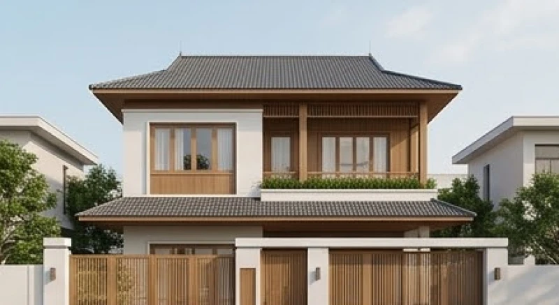 Mặt tiền ngôi nhà truyền thống hiện đại, thiết kế tối ưu cho gia chủ quan tâm ất mùi 1955 hợp hướng nào