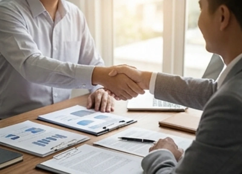 Tử vi tuổi Tỵ năm 2027: chi tiết vận hạn và trình tự cúng sao 11 Cái bắt tay đầy tự tin giữa hai đối tác kinh doanh trong không gian văn phòng