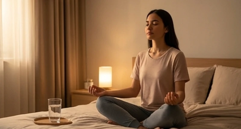 Mơ thấy nguồn nước: Giải mã điềm báo và con số may mắn 8 Người ngồi thiền nhắm mắt điều hòa nhịp thở trên giường ngủ