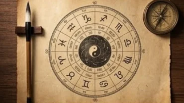 Bản đồ lá số tử vi phương Đông với các cung vị được sắp xếp chi tiết trên mặt giấy cổ kính