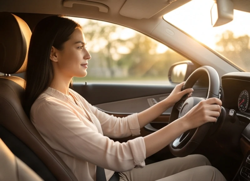 Không gian nội thất khoang lái ô tô sang trọng mang lại cảm giác bình yên và tĩnh tại cho tài xế