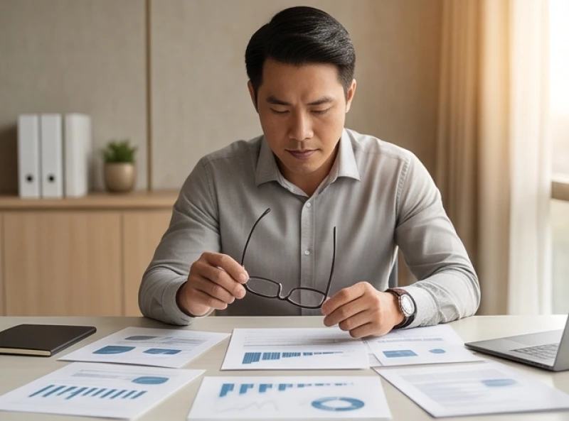 Tuổi Tý nên làm chủ hay làm thuê: Đối chiếu rủi ro quản trị 4 Sếp đang kiểm tra chi tiết từng giấy tờ trên bàn làm việc thể hiện sự quản lý vi mô